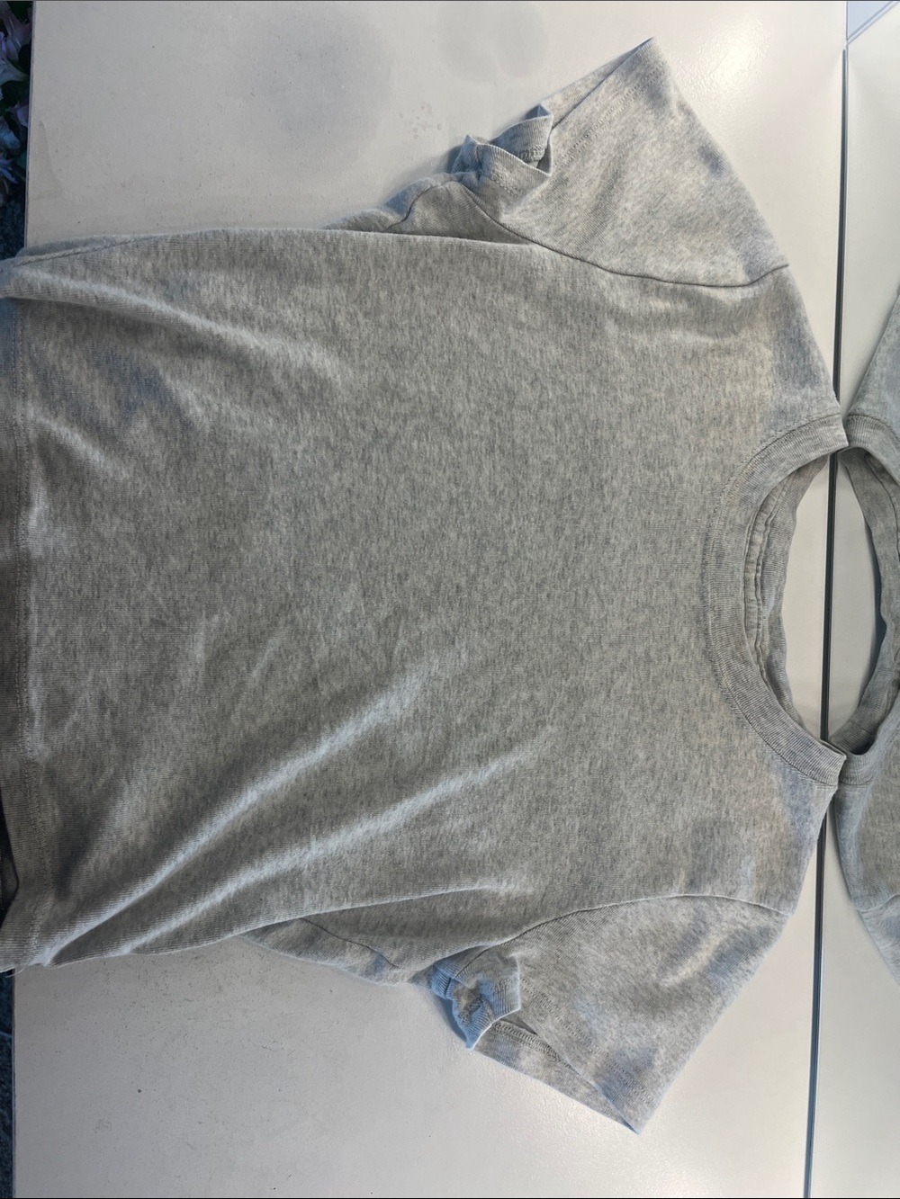 Hollister Light Gray Kids Short-Sleeve Crew Tee